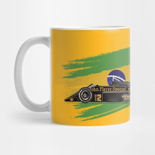 Ayrton Senna's Lotus 97T Illustration by @burrowheel @parkedinargentina Mug